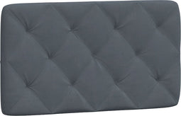 vidaXL - Hoofdbordkussen - 90 - cm - fluweel - donkergrijs
