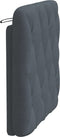 vidaXL - Hoofdbordkussen - 90 - cm - fluweel - donkergrijs