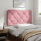vidaXL - Hoofdbordkussen - 90 - cm - fluweel - roze