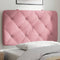 vidaXL - Hoofdbordkussen - 90 - cm - fluweel - roze