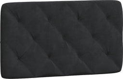 vidaXL - Hoofdbordkussen - 90 - cm - fluweel - zwart