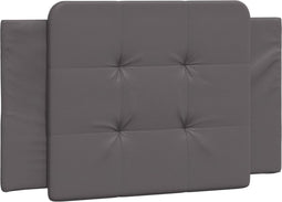 vidaXL - Hoofdbordkussen - 90 - cm - kunstleer - grijs