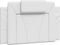 vidaXL - Hoofdbordkussen - 90 - cm - kunstleer - wit