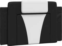 vidaXL - Hoofdbordkussen - 90 - cm - kunstleer - zwart - en - wit