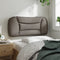 vidaXL - Hoofdbordkussen - 90 - cm - stof - taupe