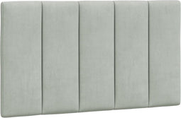 vidaXL - Hoofdbordkussen - 90 - cm - velvet - lichtgrijs