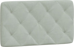 vidaXL - Hoofdbordkussen - 90 - cm - velvet - lichtgrijs