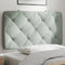 vidaXL - Hoofdbordkussen - 90 - cm - velvet - lichtgrijs