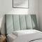 vidaXL - Hoofdbordkussen - 90 - cm - velvet - lichtgrijs