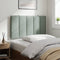 vidaXL - Hoofdbordkussen - 90 - cm - velvet - lichtgrijs