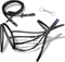 vidaXL - Hoofdstel - leer - met - gecombineerde - neusriem, - teugels - en - bit - zwart - cob
