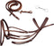 vidaXL - Hoofdstel - leer - met - gecombineerde - neusriem, - teugels - en - bit - bruin - pony