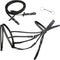 vidaXL - Hoofdstel - leer - met - gecombineerde - neusriem, - teugels - en - bit - zwart - full