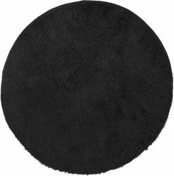 vidaXL - Hoogpolig - vloerkleed - NAVARRA - 100x100 - cm - polyester - zwart