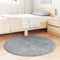 vidaXL - Hoogpolig - vloerkleed - NAVARRA - 100x100 - cm - polyester - zilvergrijs