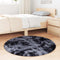vidaXL - Hoogpolig - vloerkleed - NAVARRA - 100x100 - cm - polyester - donkergrijs