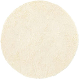 vidaXL - Hoogpolig - vloerkleed - NAVARRA - 120x120 - cm - polyester - crèmekleurig