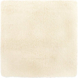 vidaXL - Hoogpolig - vloerkleed - NAVARRA - 120x120 - cm - polyester - crèmekleurig