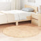 vidaXL - Hoogpolig - vloerkleed - NAVARRA - 120x120 - cm - polyester - beige