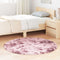 vidaXL - Hoogpolig - vloerkleed - NAVARRA - 120x120 - cm - polyester - stoffig - roze