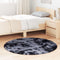 vidaXL - Hoogpolig - vloerkleed - NAVARRA - 120x120 - cm - polyester - donkergrijs