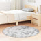 vidaXL - Hoogpolig - vloerkleed - NAVARRA - 120x120 - cm - polyester - lichtgrijs