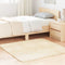 vidaXL - Hoogpolig - vloerkleed - NAVARRA - 120x120 - cm - polyester - crèmekleurig