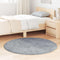 vidaXL - Hoogpolig - vloerkleed - NAVARRA - 120x120 - cm - polyester - zilvergrijs