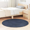 vidaXL - Hoogpolig - vloerkleed - NAVARRA - 120x120 - cm - polyester - marineblauw