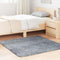 vidaXL - Hoogpolig - vloerkleed - NAVARRA - 120x120 - cm - polyester - zilvergrijs