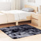 vidaXL - Hoogpolig - vloerkleed - NAVARRA - 120x120 - cm - polyester - donkergrijs