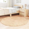 vidaXL - Hoogpolig - vloerkleed - NAVARRA - 120x120 - cm - polyester - beige