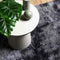 vidaXL - Hoogpolig - vloerkleed - NAVARRA - 120x120 - cm - polyester - donkergrijs