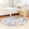 vidaXL - Hoogpolig - vloerkleed - NAVARRA - 120x120 - cm - polyester - lichtgrijs