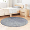 vidaXL - Hoogpolig - vloerkleed - NAVARRA - 120x120 - cm - polyester - zilvergrijs