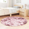 vidaXL - Hoogpolig - vloerkleed - NAVARRA - 120x120 - cm - polyester - stoffig - roze
