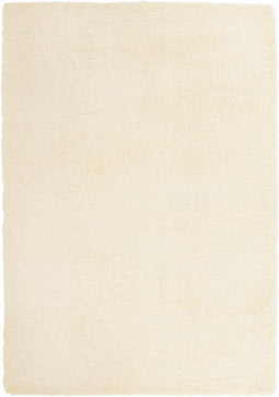 vidaXL - Hoogpolig - vloerkleed - NAVARRA - 120x170 - cm - polyester - crèmekleurig