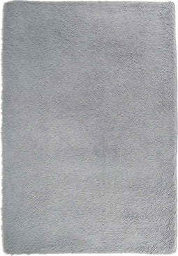 vidaXL - Hoogpolig - vloerkleed - NAVARRA - 120x170 - cm - polyester - zilvergrijs