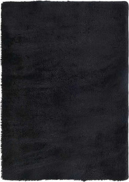vidaXL - Hoogpolig - vloerkleed - NAVARRA - 120x170 - cm - polyester - zwart