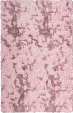 vidaXL - Hoogpolig - vloerkleed - NAVARRA - 130x200 - cm - polyester - stoffig - roze