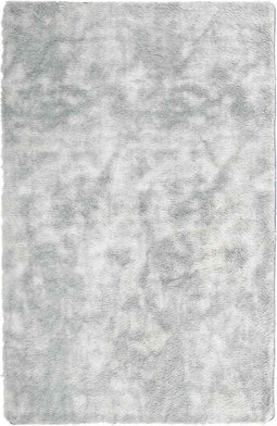 vidaXL - Hoogpolig - vloerkleed - NAVARRA - 130x200 - cm - polyester - lichtgrijs