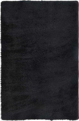 vidaXL - Hoogpolig - vloerkleed - NAVARRA - 130x200 - cm - polyester - zwart