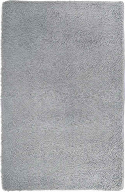 vidaXL - Hoogpolig - vloerkleed - NAVARRA - 130x200 - cm - polyester - zilvergrijs