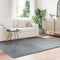 vidaXL - Hoogpolig - vloerkleed - NAVARRA - 130x200 - cm - polyester - zilvergrijs