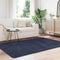 vidaXL - Hoogpolig - vloerkleed - NAVARRA - 130x200 - cm - polyester - marineblauw