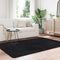 vidaXL - Hoogpolig - vloerkleed - NAVARRA - 130x200 - cm - polyester - zwart