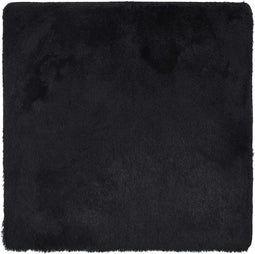 vidaXL - Hoogpolig - vloerkleed - NAVARRA - 160x160 - cm - polyester - zwart