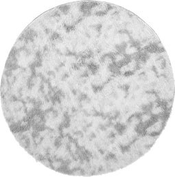 vidaXL - Hoogpolig - vloerkleed - NAVARRA - 160x160 - cm - polyester - lichtgrijs