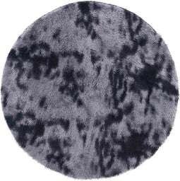 vidaXL - Hoogpolig - vloerkleed - NAVARRA - 160x160 - cm - polyester - donkergrijs