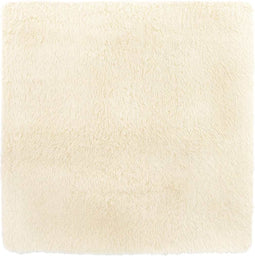 vidaXL - Hoogpolig - vloerkleed - NAVARRA - 160x160 - cm - polyester - crèmekleurig